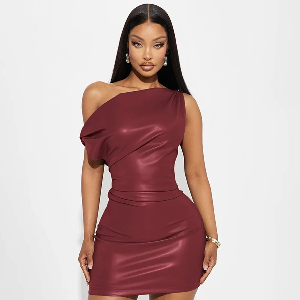 Sovera Leather Corset Dress