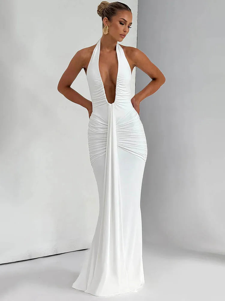 Sovera Draped Ruched Dress