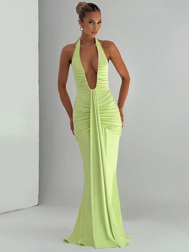 Sovera Draped Ruched Dress