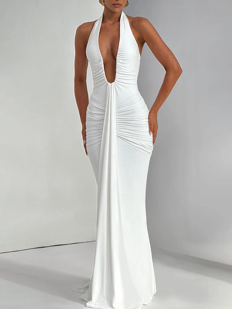 Sovera Draped Ruched Dress